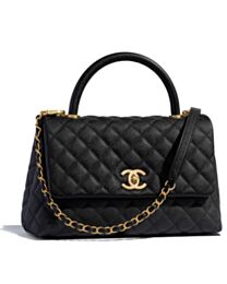 Chanel Flap Bag With Top Handle A92991 Black