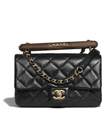 Chanel Small Flap Bag With Top Handle AS4151 Black